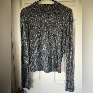 Soft, mock neck, gray sweater - perfect for work!